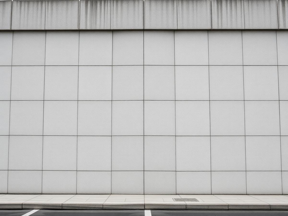 Dieselbe Betonfassade nach der Graffiti-Entfernung